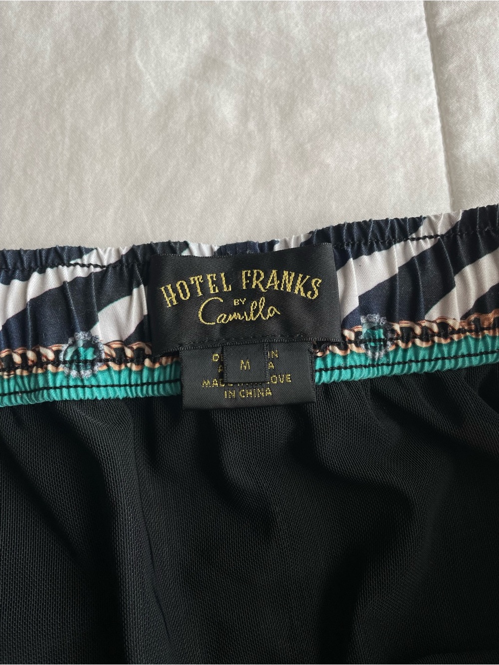 Hotel Franks By Camilla Sing My Song Mens Jungle Swim Trunks Medium Panther - Picture 8 of 13